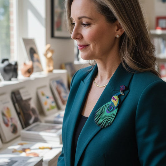 Peacock Brooch