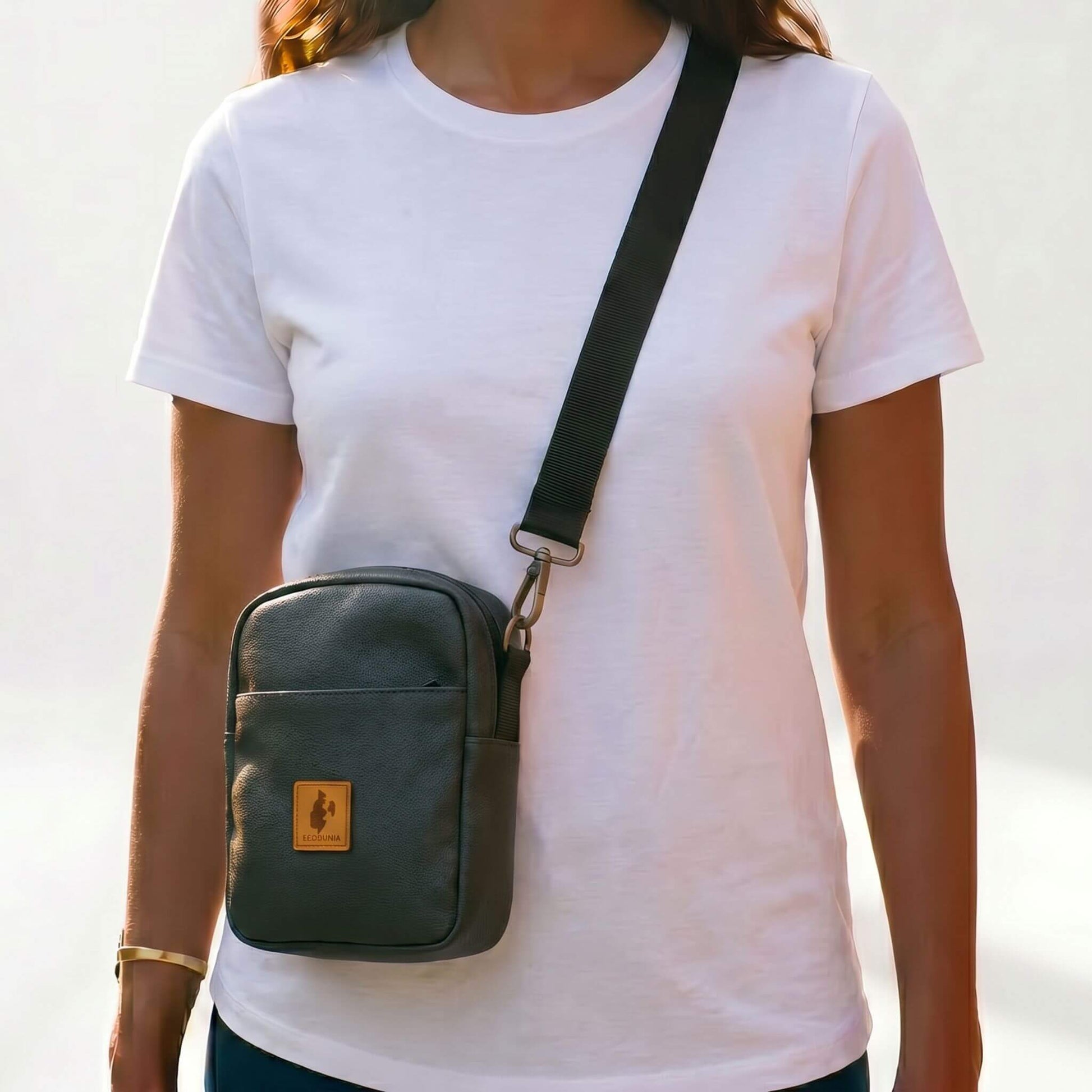 Rozi Vegan Leather Crossbody Bag 2L #color_pebble-black