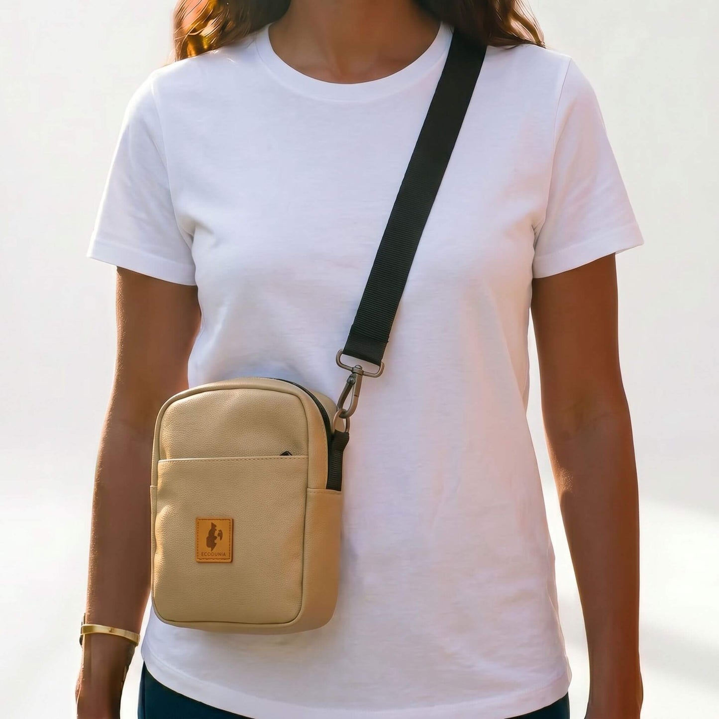 Rozi Vegan Leather Crossbody Bag 2L #color_latte