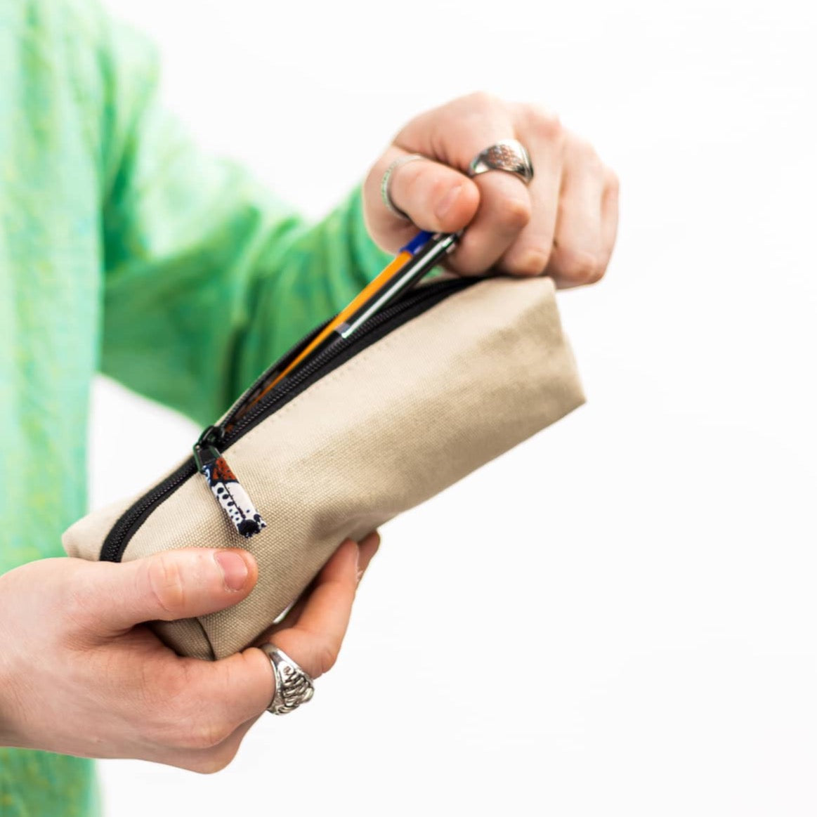 Pencil Pouch Zipper Bag #color_natural