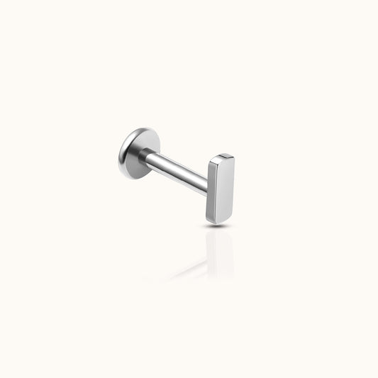 Petite Bar Threadless Labret Titanium Flat Back Earring