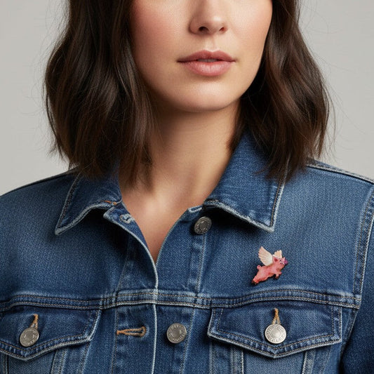 Flying Pig Brooch