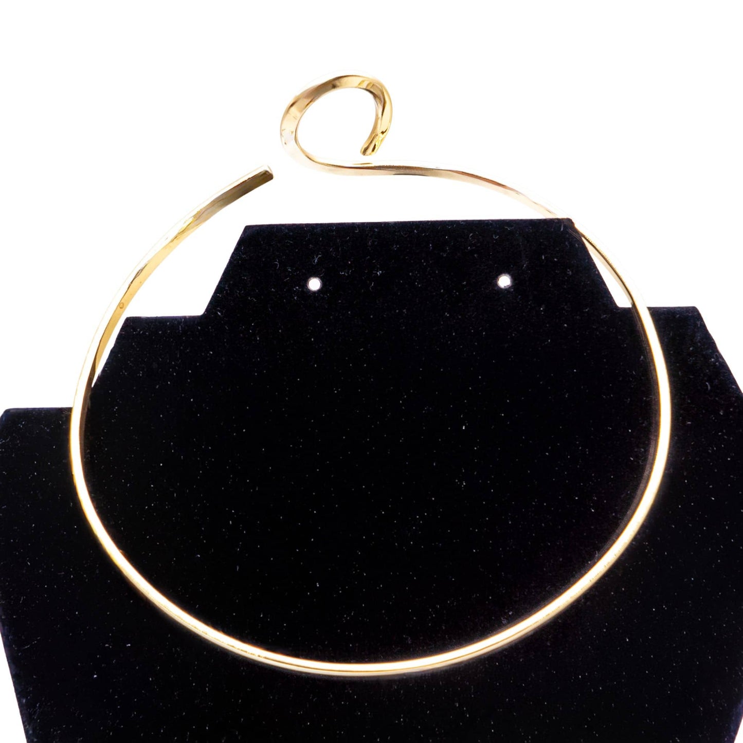 Pindu open back brass collar choker necklace flat lay on warm surface — Ecodunia