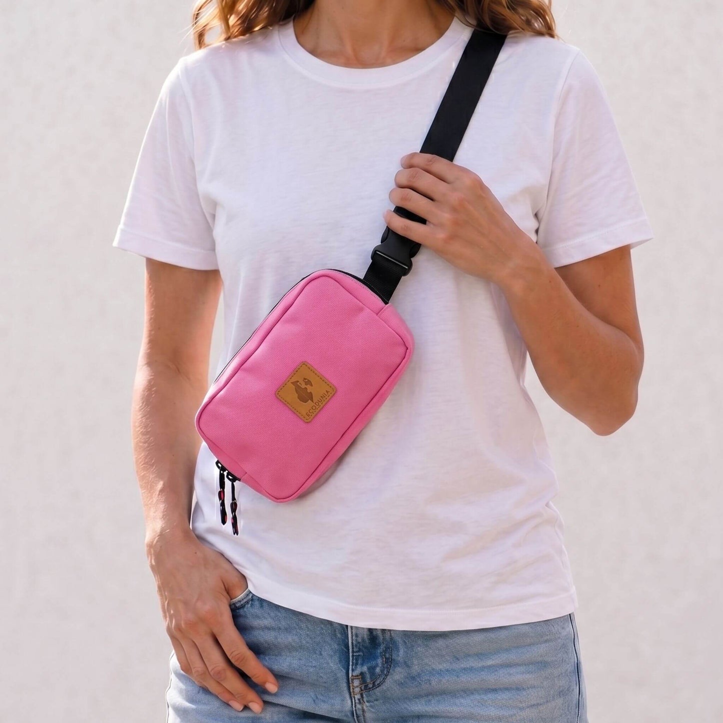 Canvas Crossbody Belt Bag Pouch, The Everywhere Belt Bag #color_hot-pink