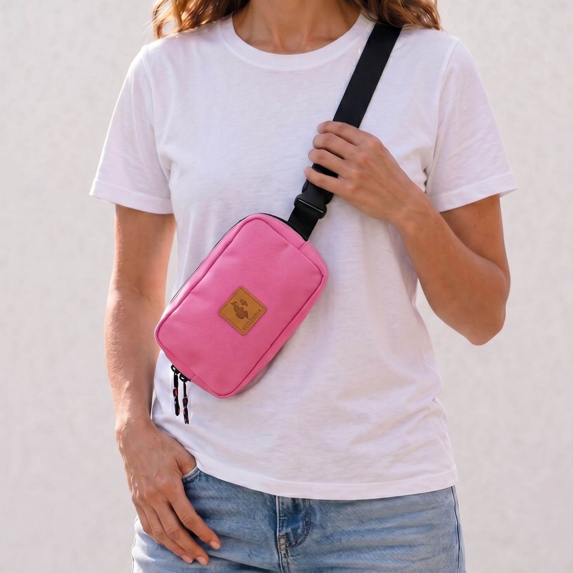 Canvas Crossbody Belt Bag Pouch, The Everywhere Belt Bag #color_hot-pink