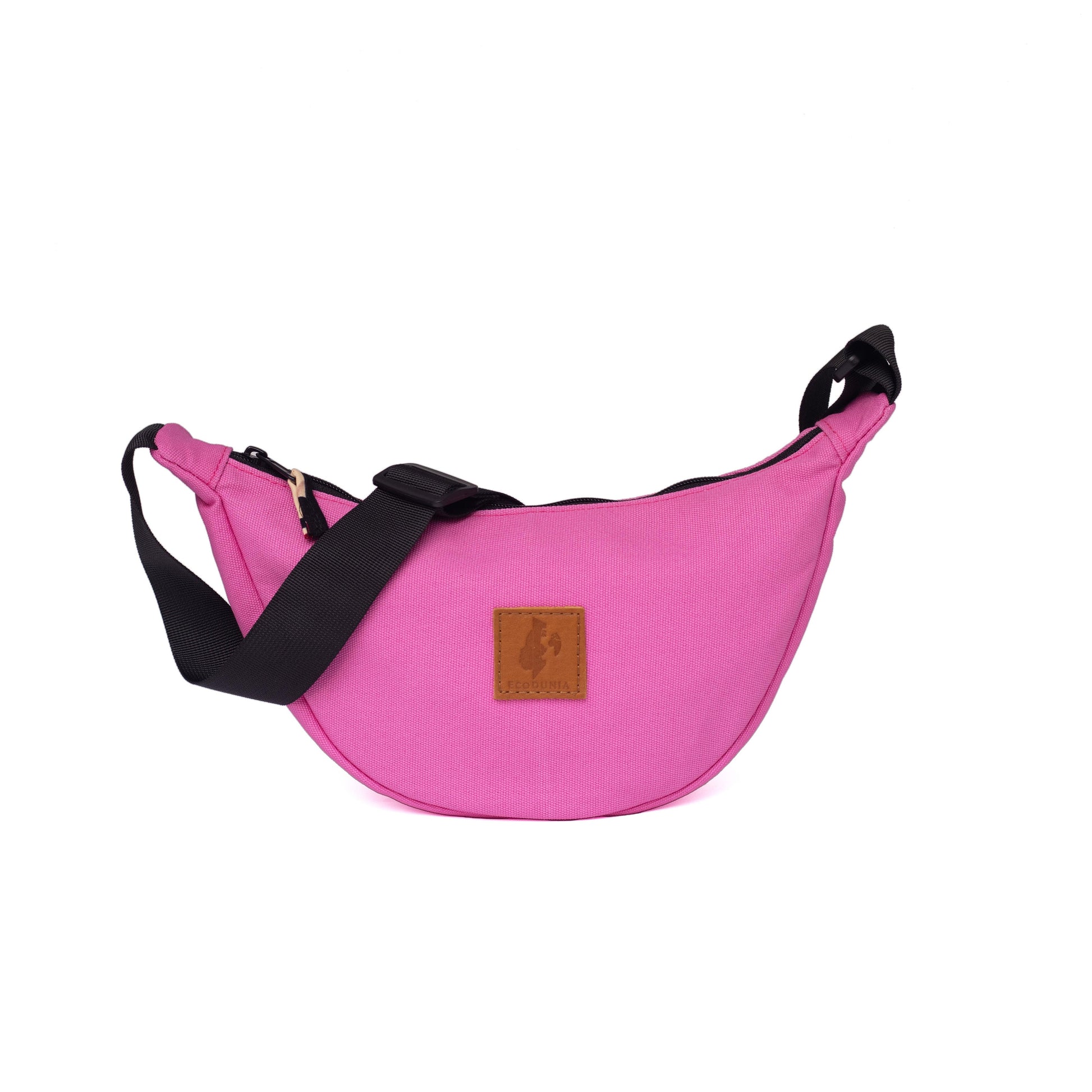 Canvas Forest Green Round Mini Shoulder Bag #color_pink
