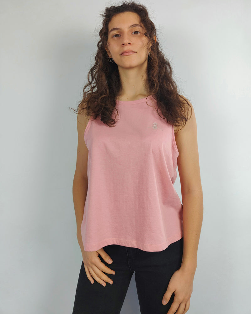 Camiseta tirantes orgánica - Coral