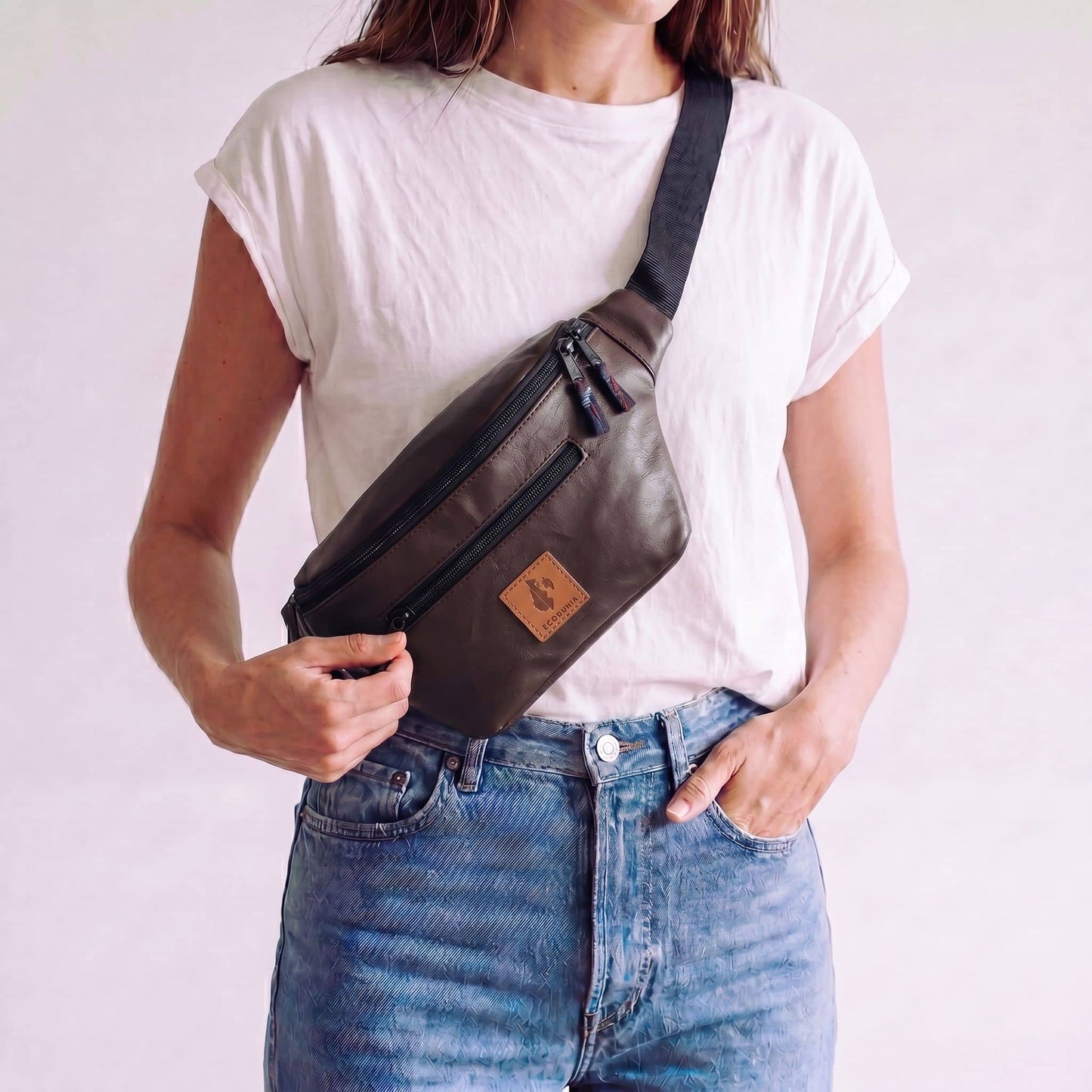 Plum Vegan Crossbody Fanny Pack #color_plum