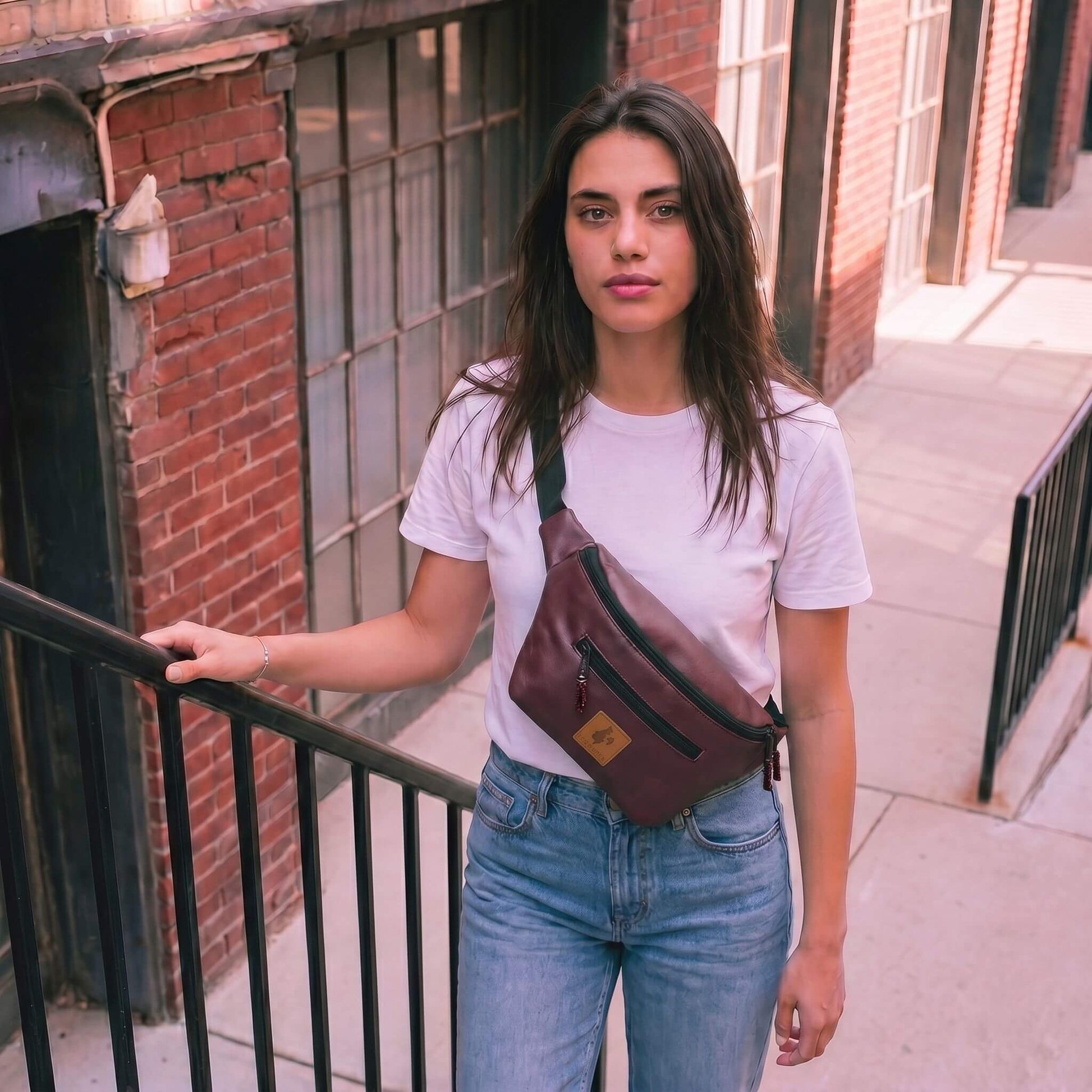 Plum Vegan Crossbody Fanny Pack #color_plum
