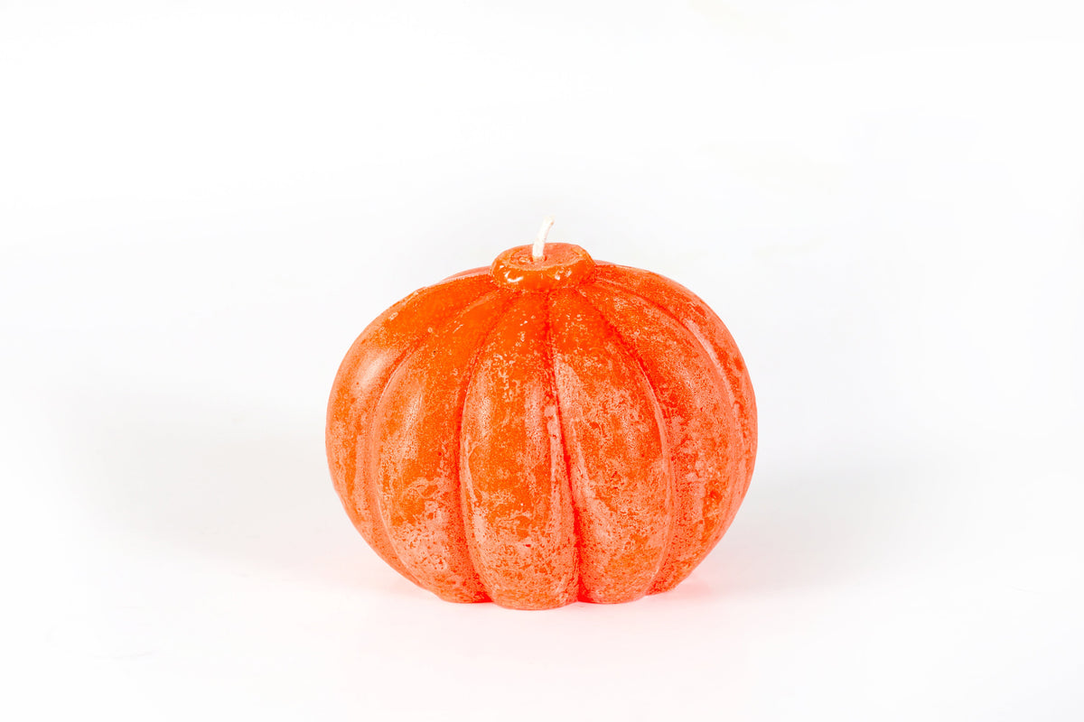 Happy Pumpkin Painted Candle