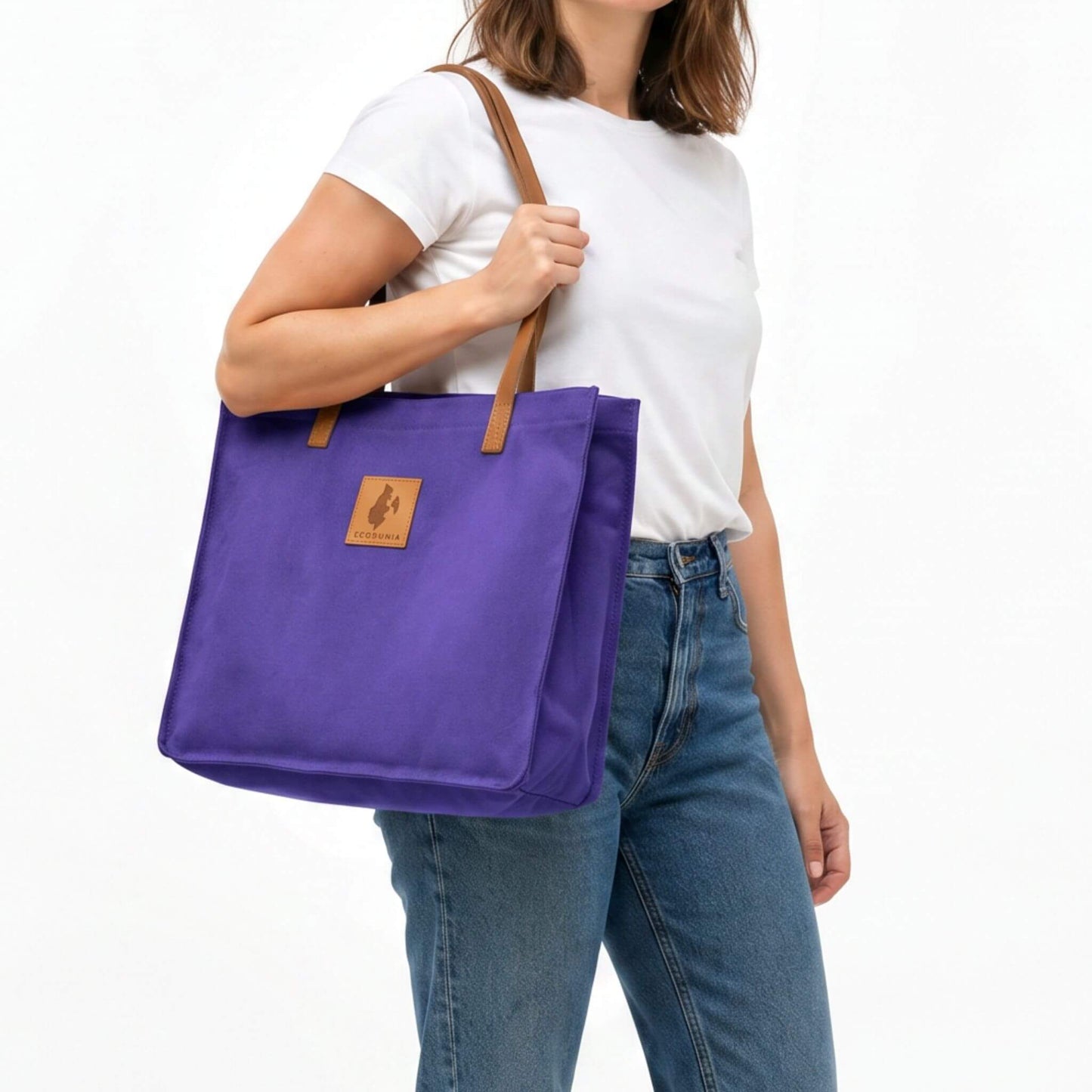 High Quality Canvas Tote Bags for Women  EcoDunia #color_purple