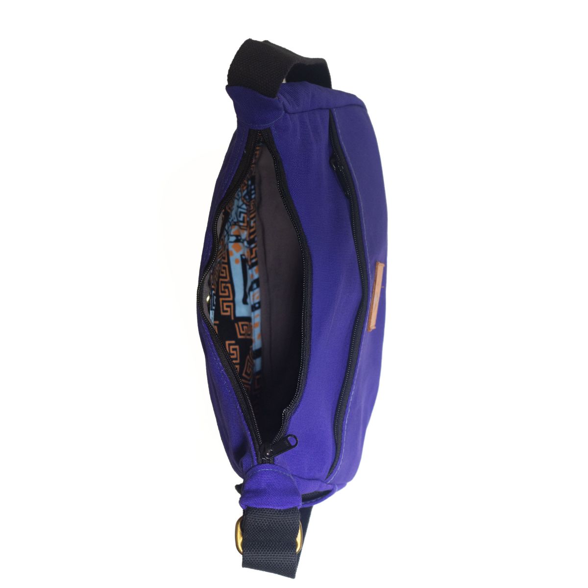 Crossbody Crescent Bag - Canvas Shoulder Bag for Women #color_purple