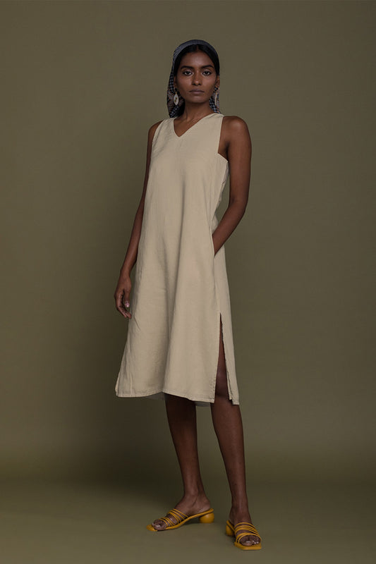 Reading Tea Leaves Dress in Sand Beige