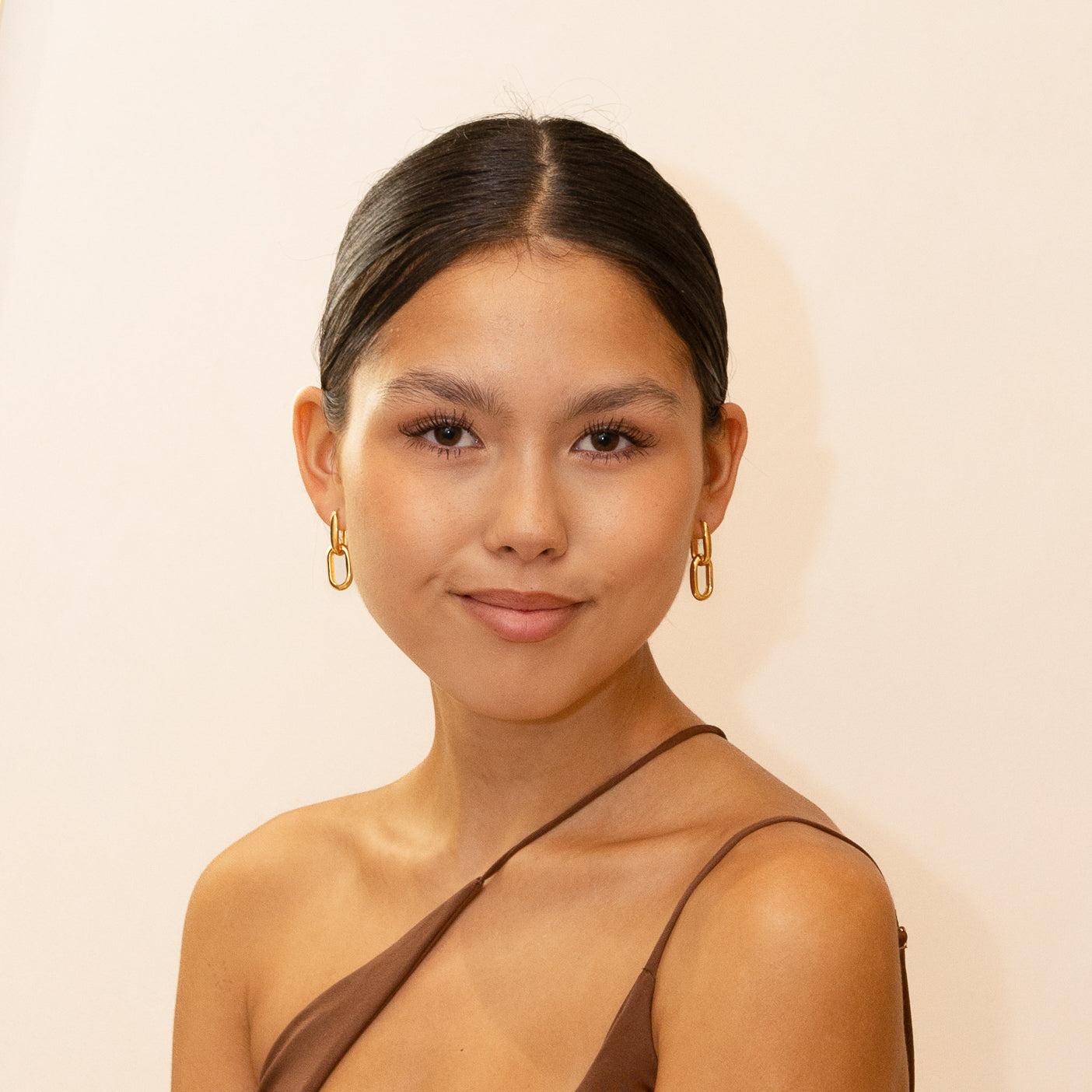 Large Paperclip Link Chain Dangle Hoop Earrings