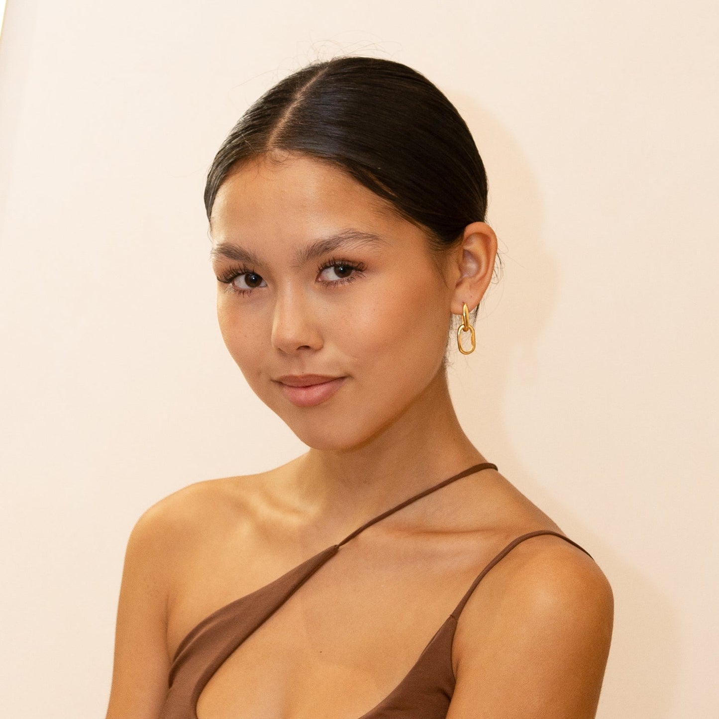 Large Paperclip Link Chain Dangle Hoop Earrings