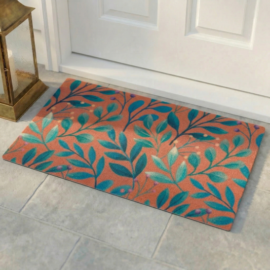 Rainforest Peach Outdoor Nylon Doormat - 18" x 30"