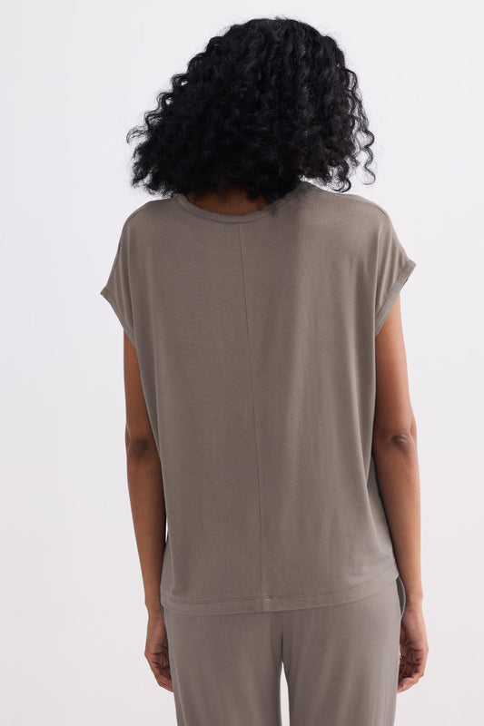 Relaxed Tee Set in Earth Grey