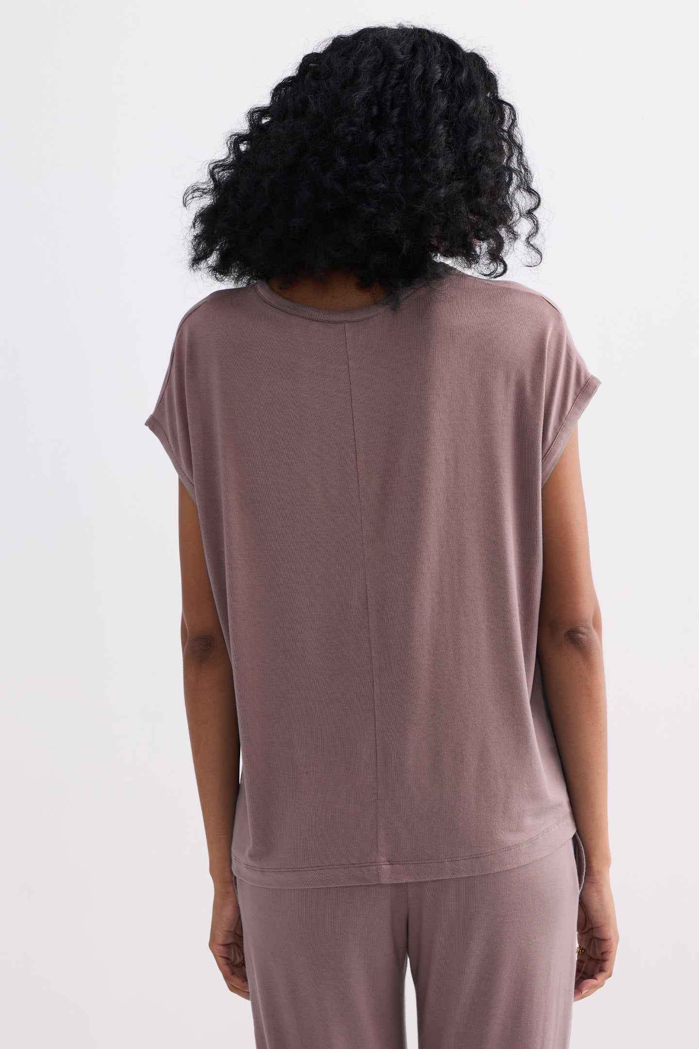 Relaxed Tee Set in Dusty Rose