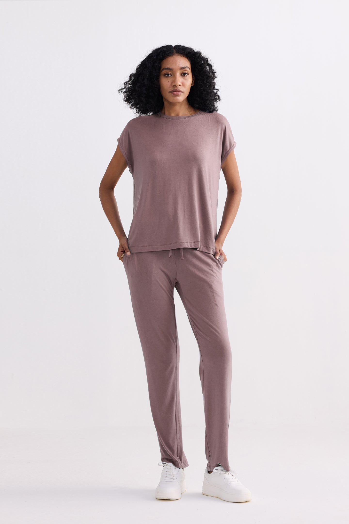 Relaxed Tee in Dusty Rose