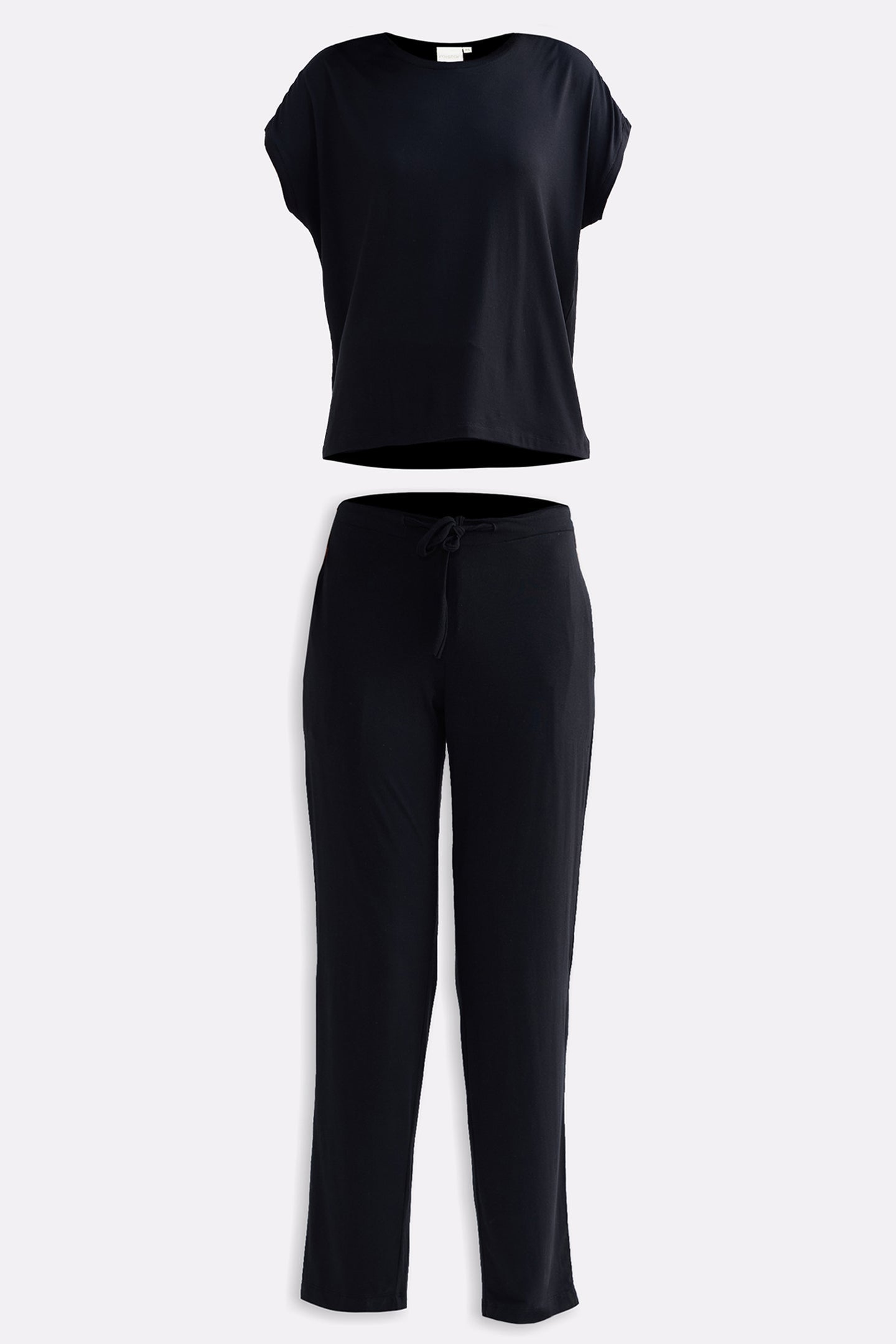 Relaxed Tee Set in Black