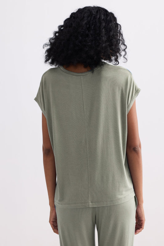 Relaxed Tee Set in Olive