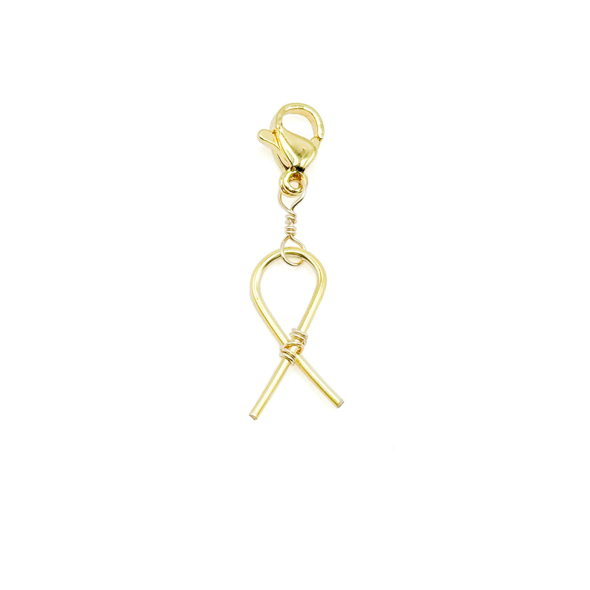 Ribbon gold charm