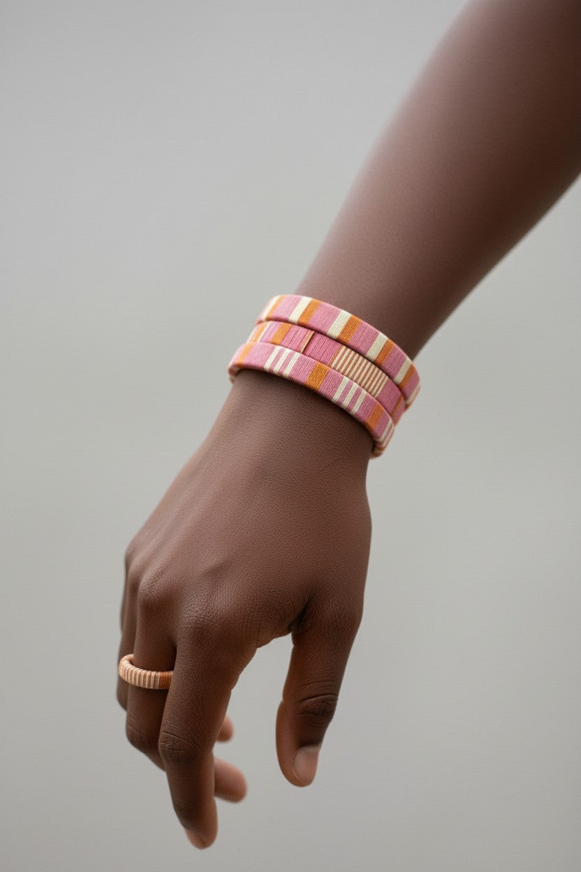 Rose & Copper wire bracelets-TAVWE