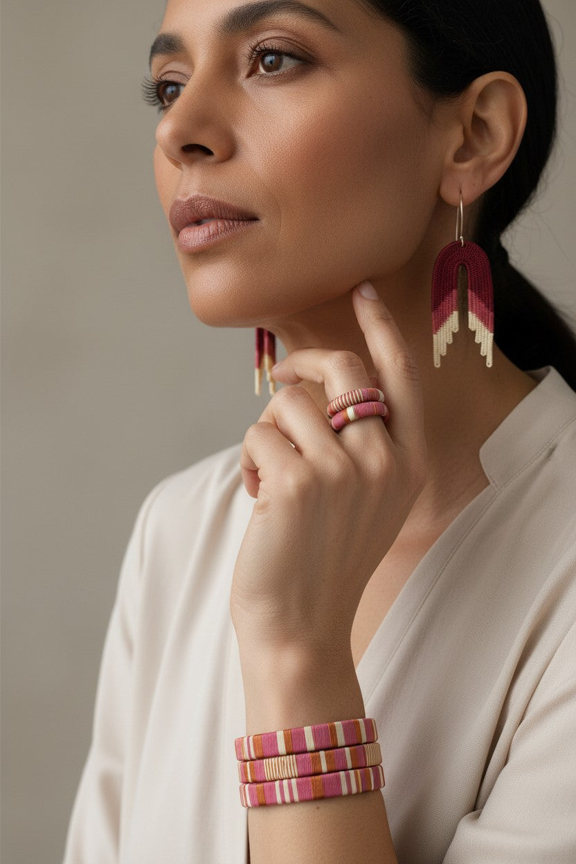 Rose Waterfall Earrings-TAVWE