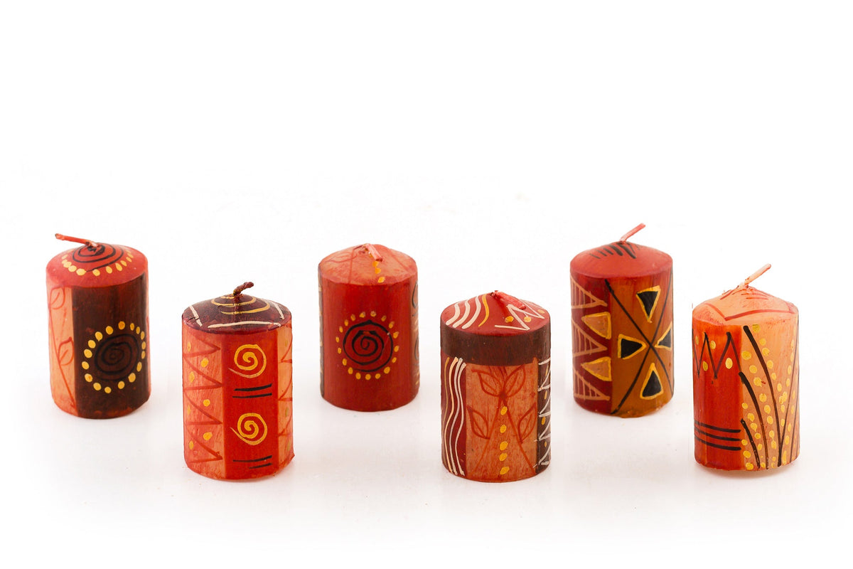 Safari Gold Painted Candles