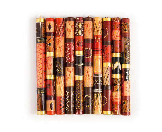 Safari Gold Painted Candles