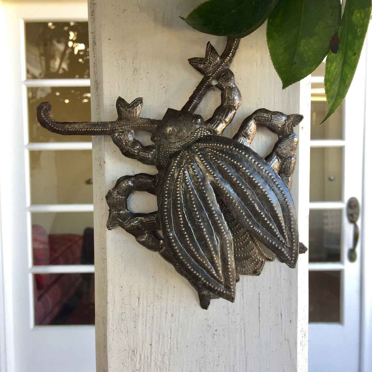 Garden Beetle Metal Art, Decorative Wall Hanging Art 5.5