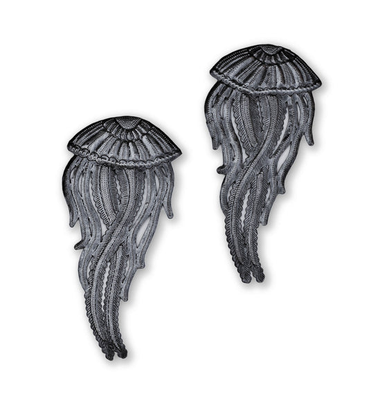 Jellyfish Pair, Sea Life Home Decor, Ocean Beach Theme Art