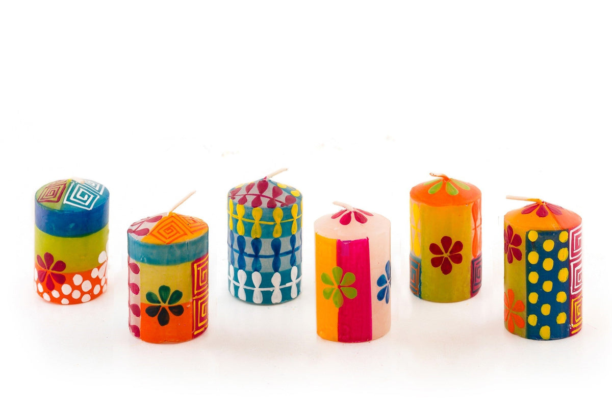 Summer Painted Candles