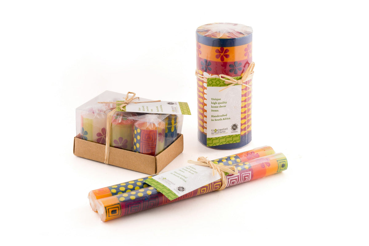 Summer Painted Candles