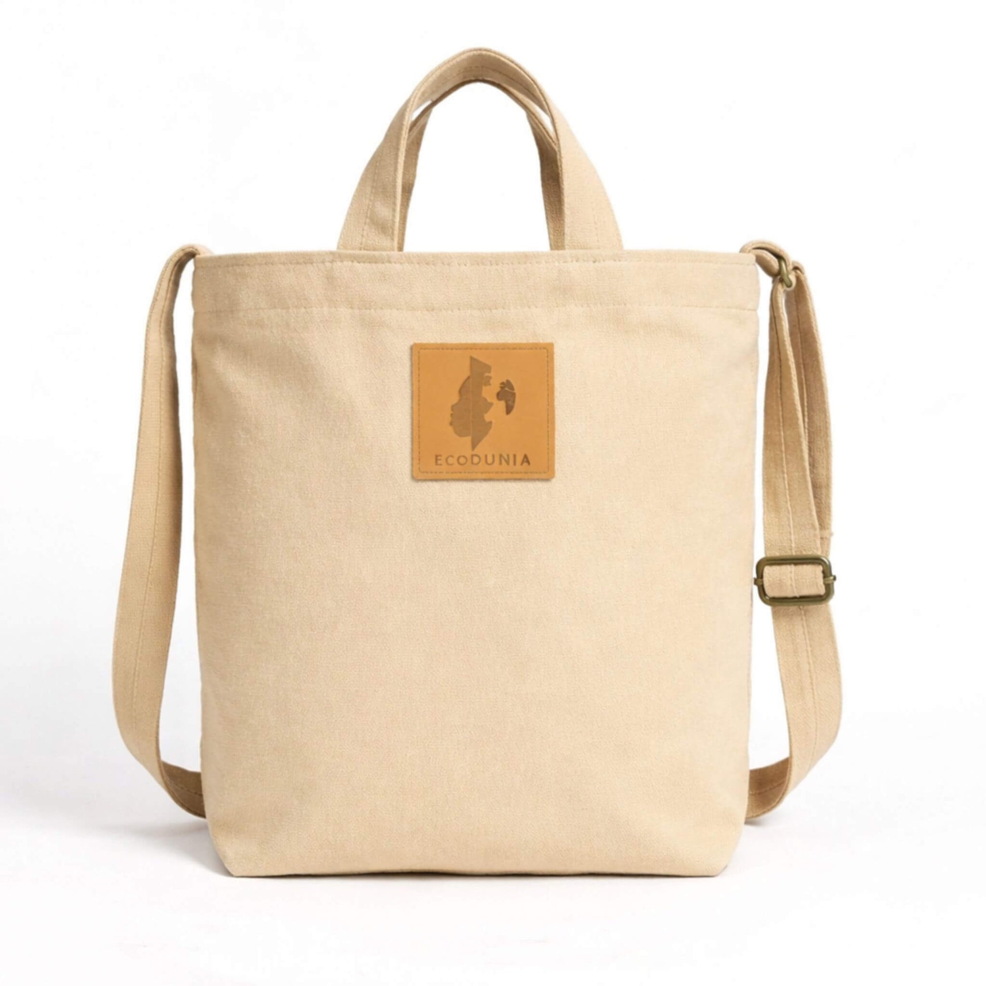Canvas Carry-All Crossbody Bag for Men & Women | Amani #color_sand-white