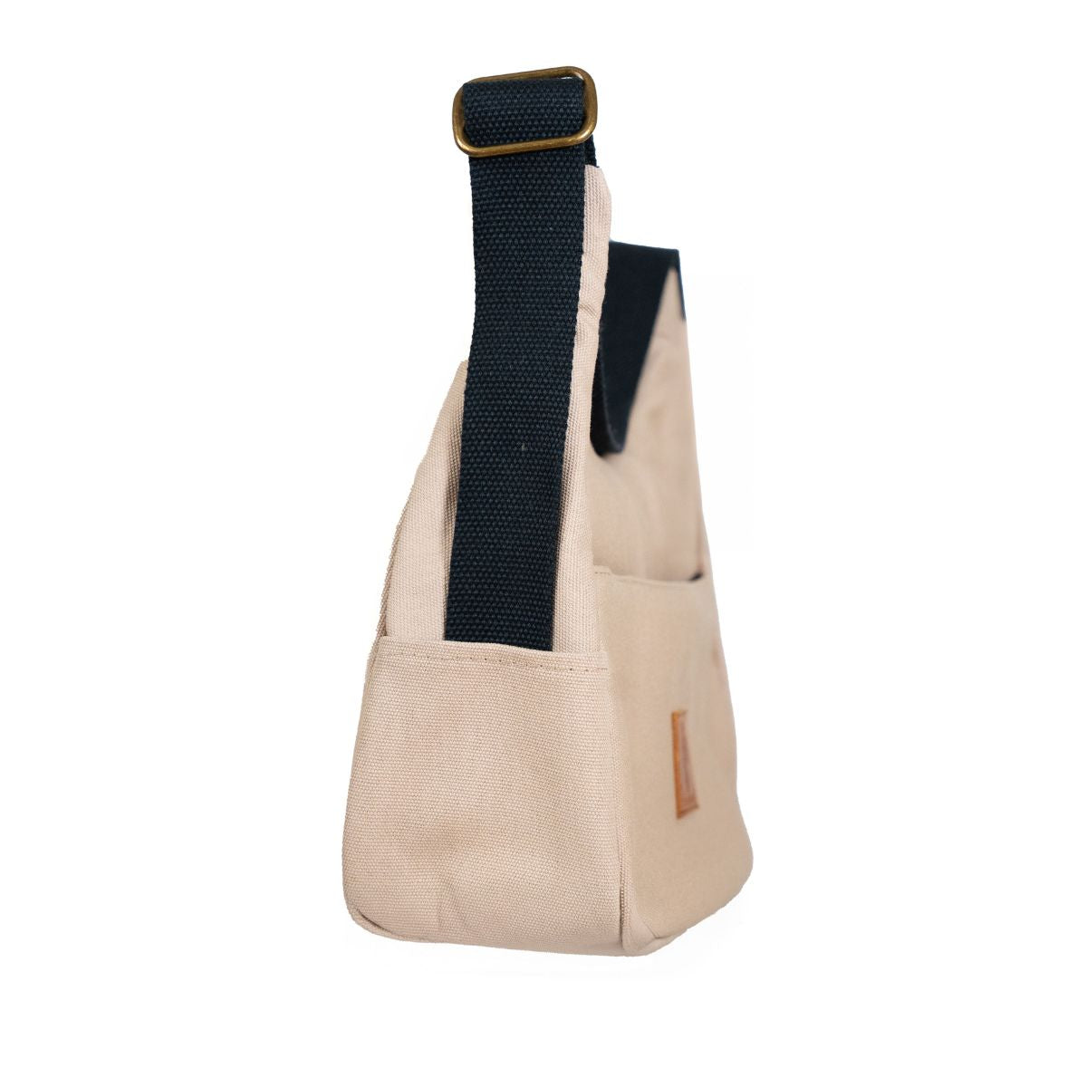 Crossbody Crescent Bag - Canvas Shoulder Bag for Women #color_sand-white