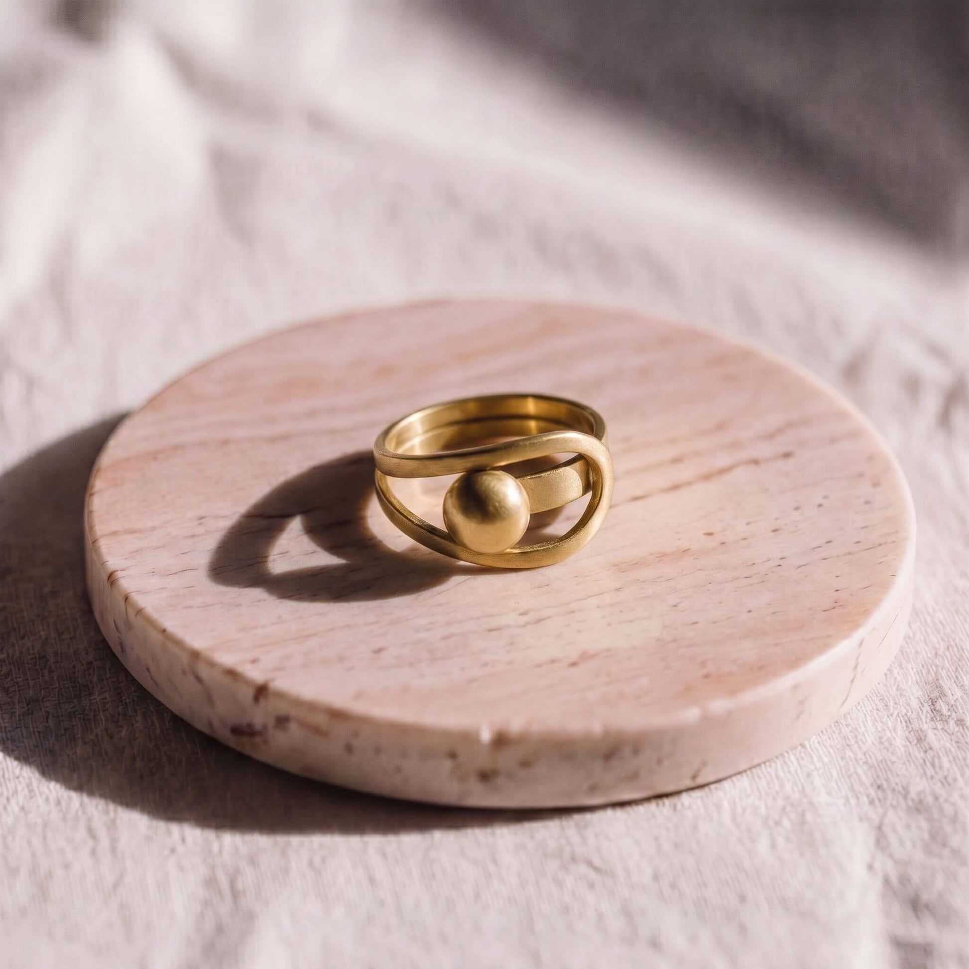 Brass Sculptural Wrap Ring | Sola Ecodunia