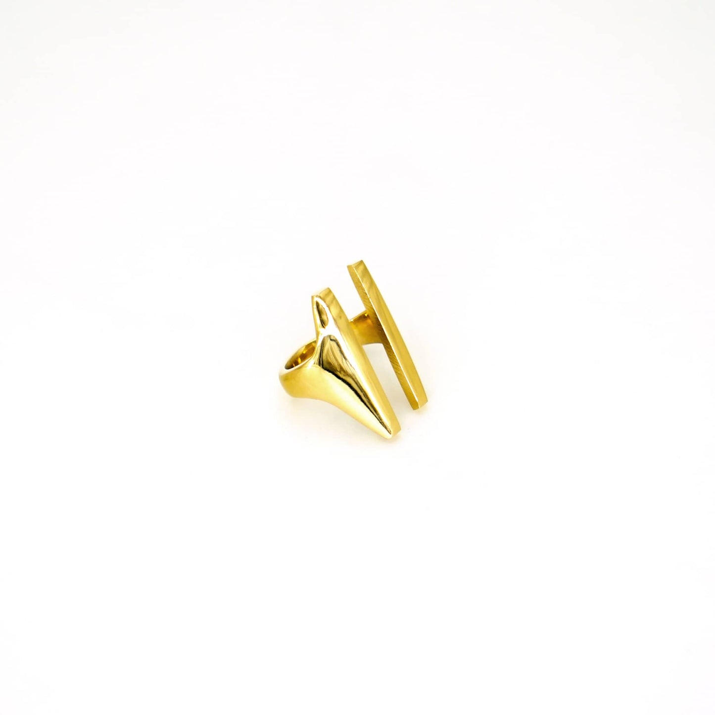 Smoonth and Hammered Double Bar Ring | Sema Ecodunia