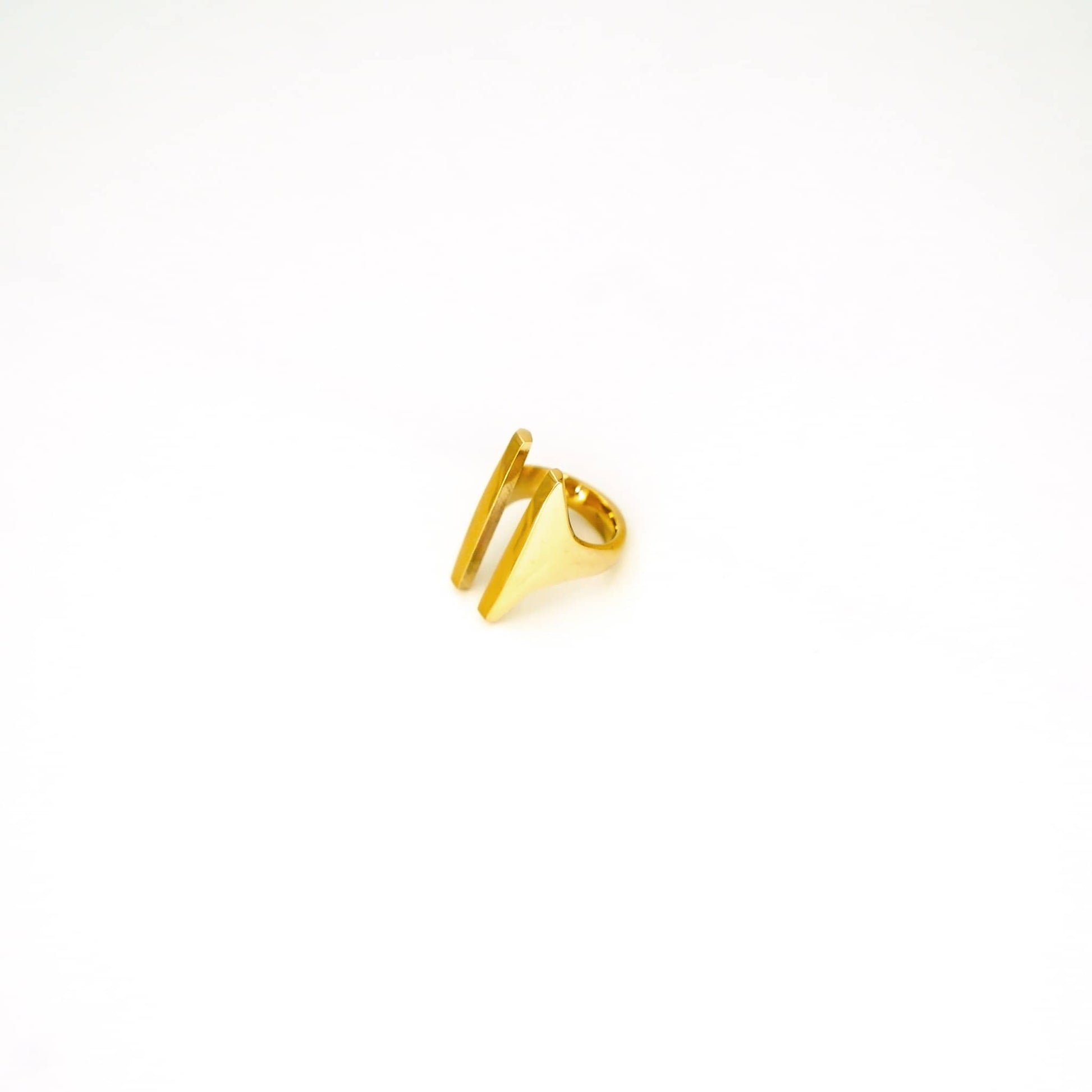 Sema Hammered Adjustable Double Bar Ring