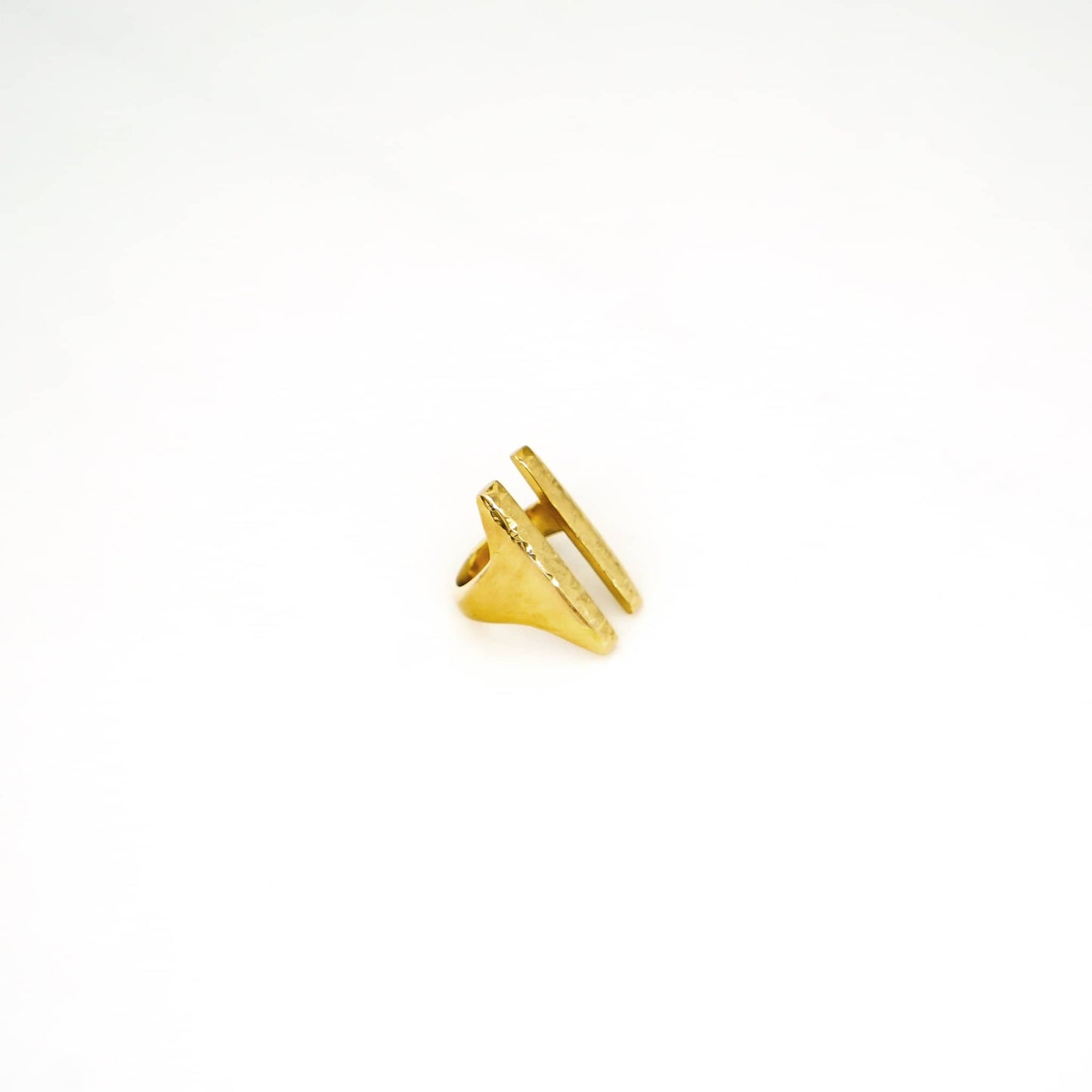 Sema Hammered Adjustable Double Bar Ring