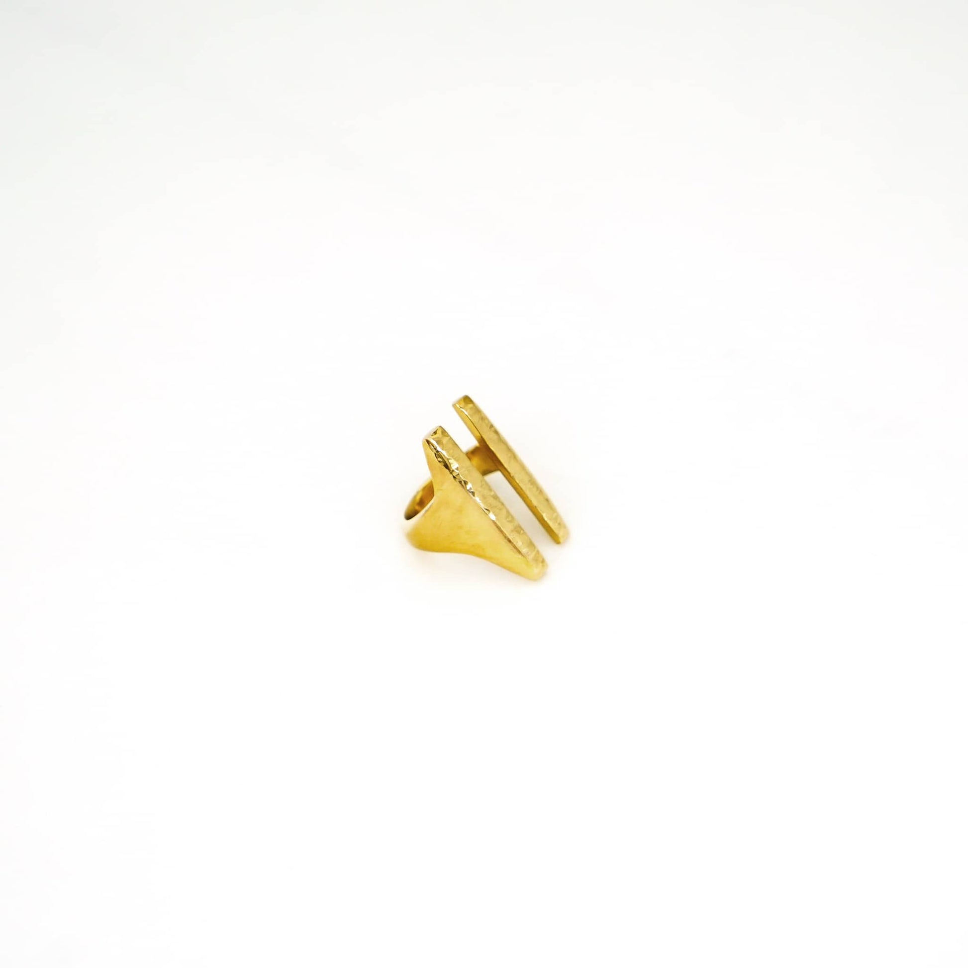 Sema Hammered Adjustable Double Bar Ring