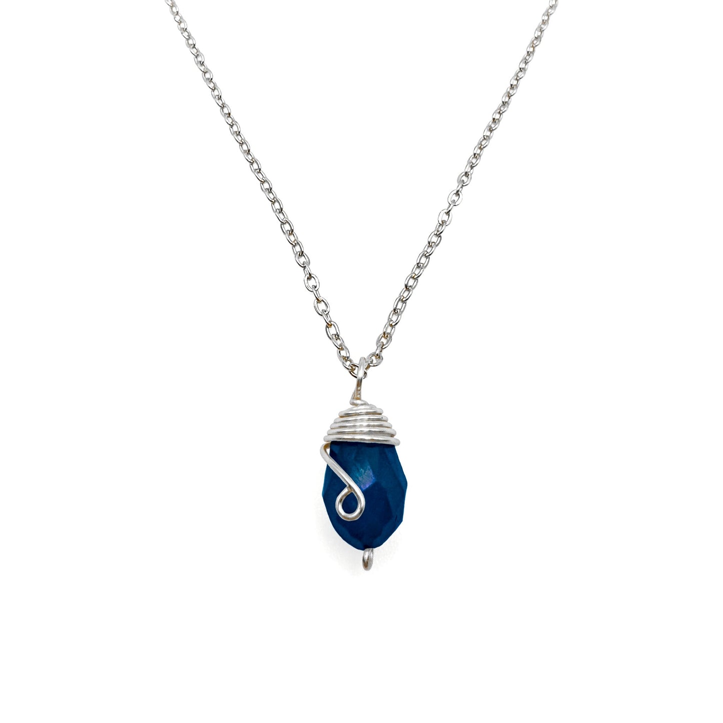 Silver Birthstone necklace