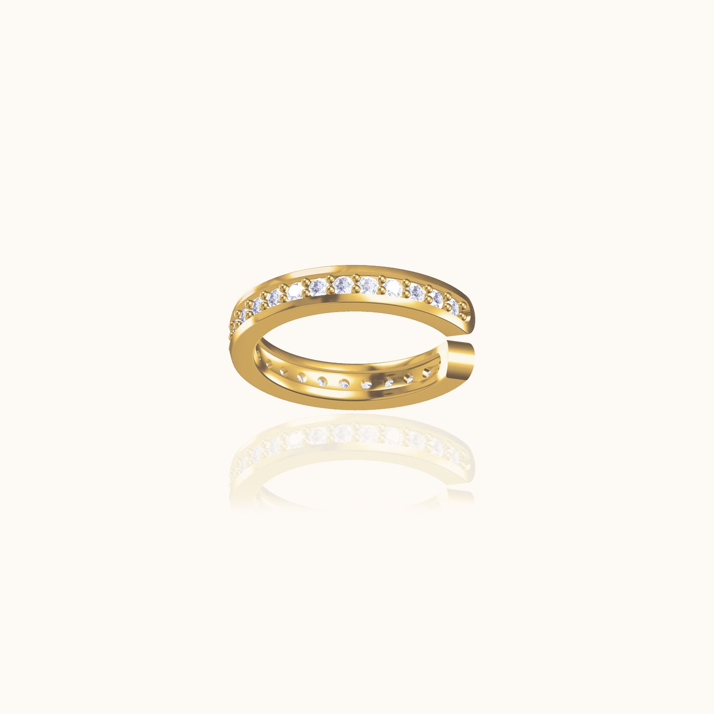 Single CZ Ear Cuff