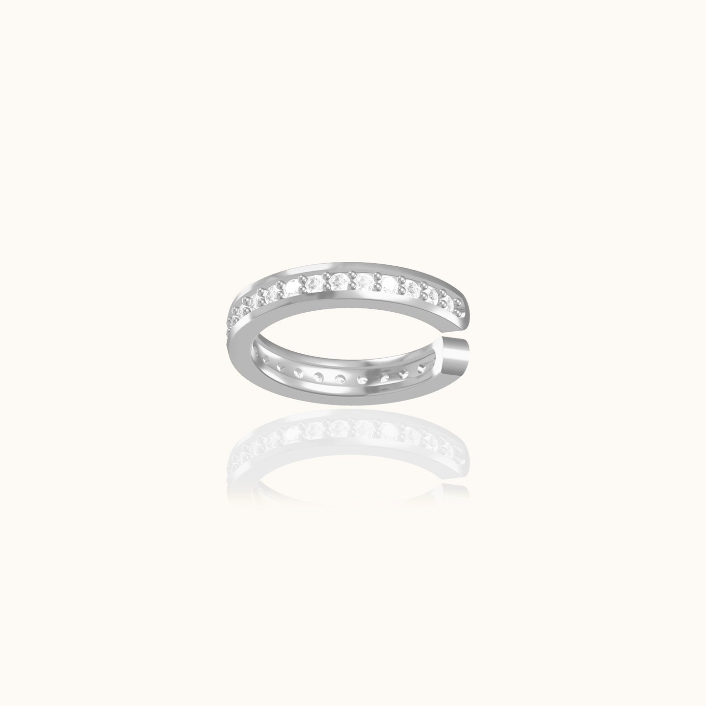 Single CZ Ear Cuff