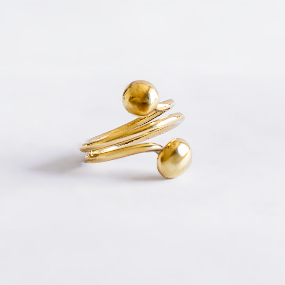 Spiral Ball Crossover Ring | Kilifi