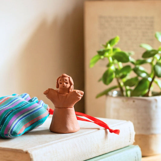 Terracotta Angelito with Pouch