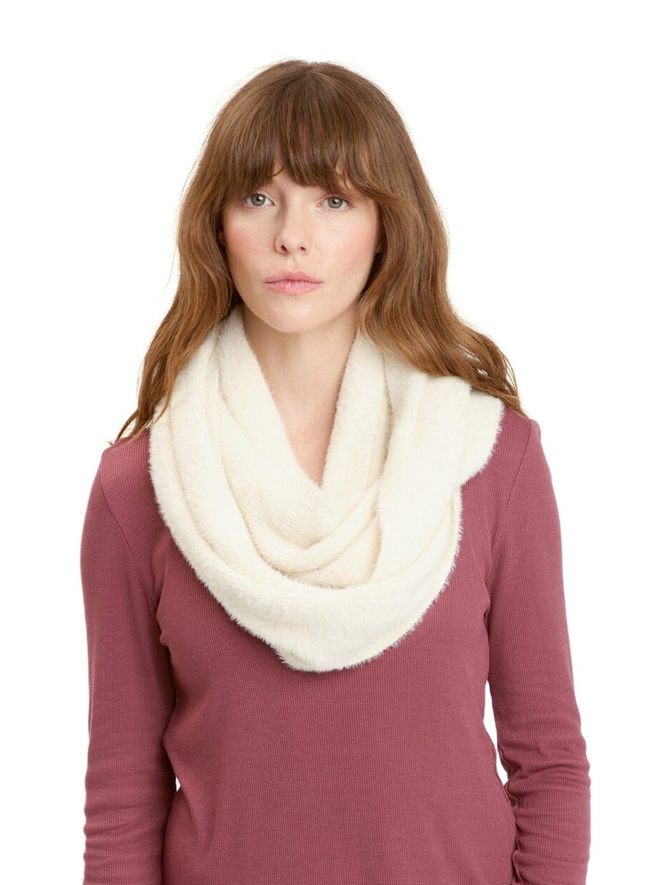 Fuzzy Knit Infinity Scarf