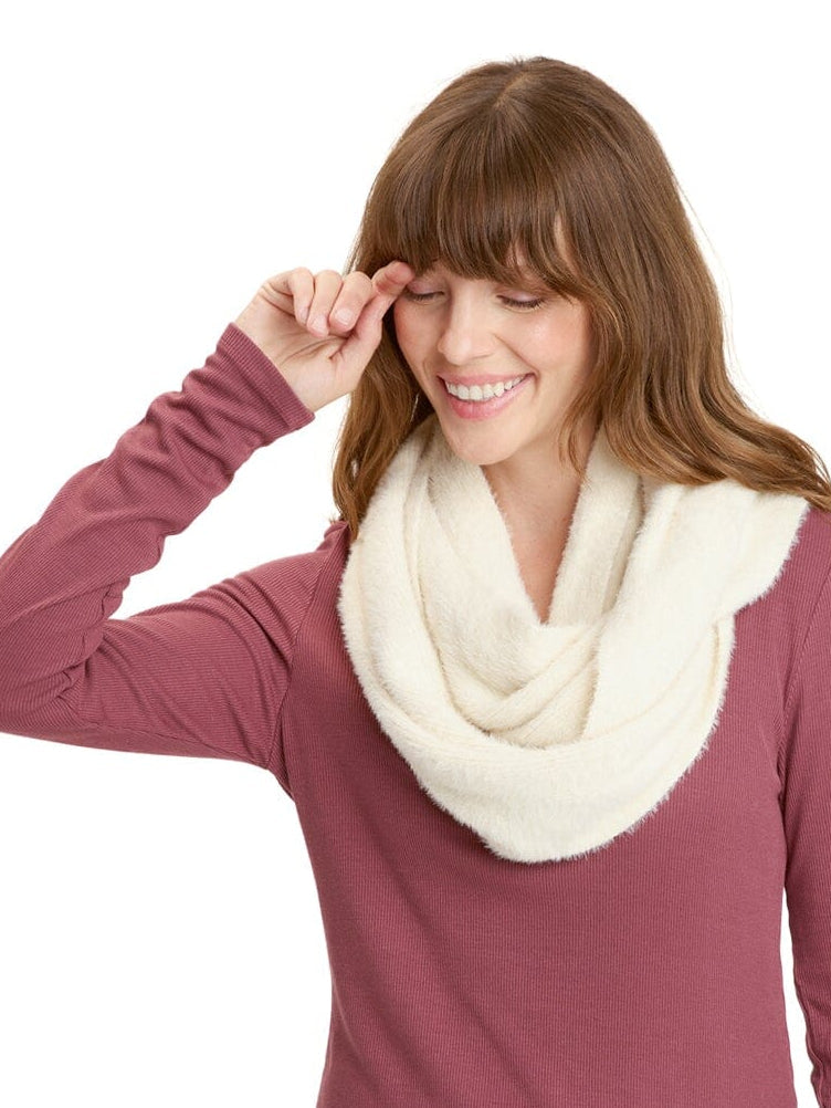 Fuzzy Knit Infinity Scarf