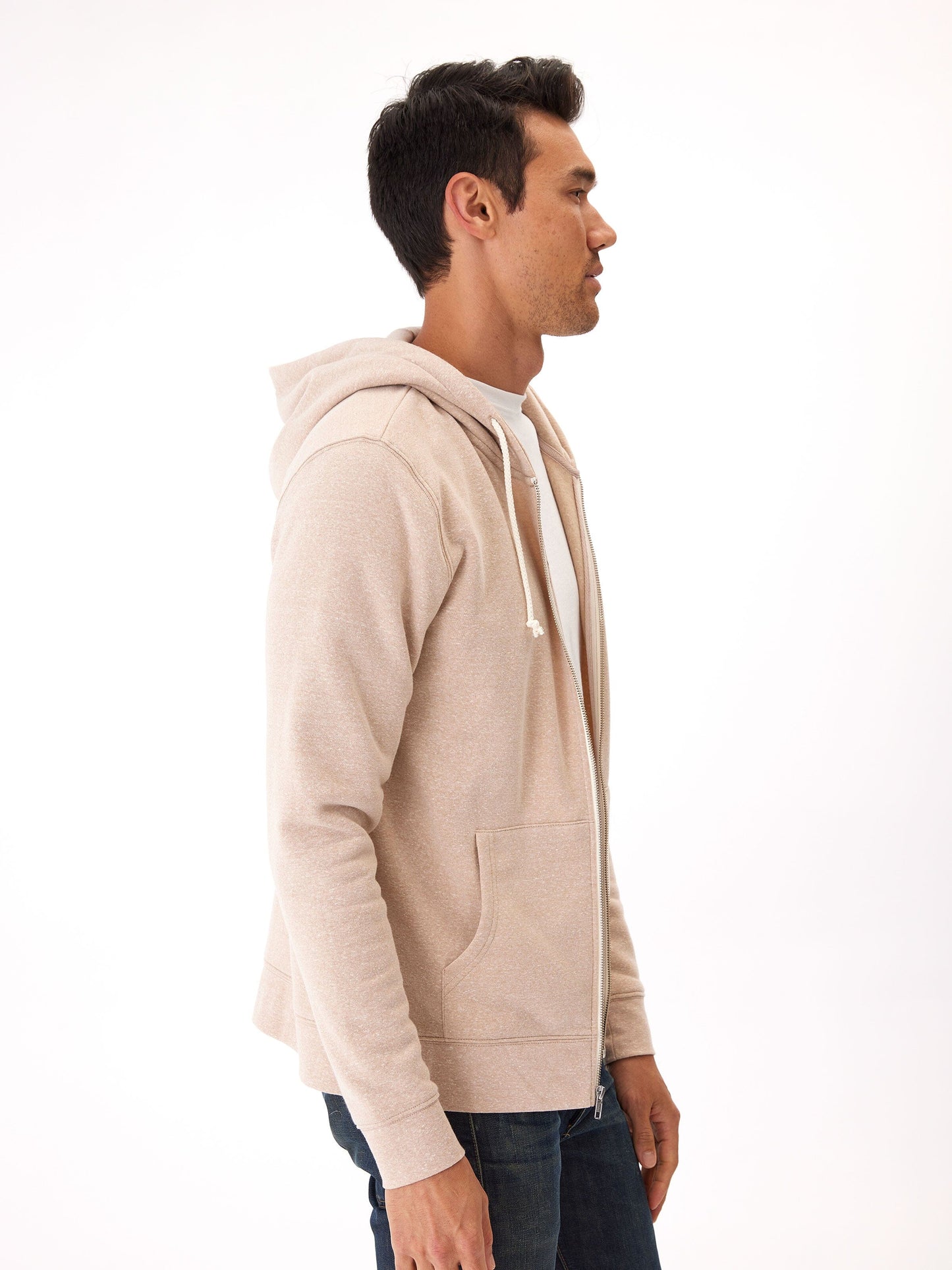 Triblend Zip Fleece Hoodie