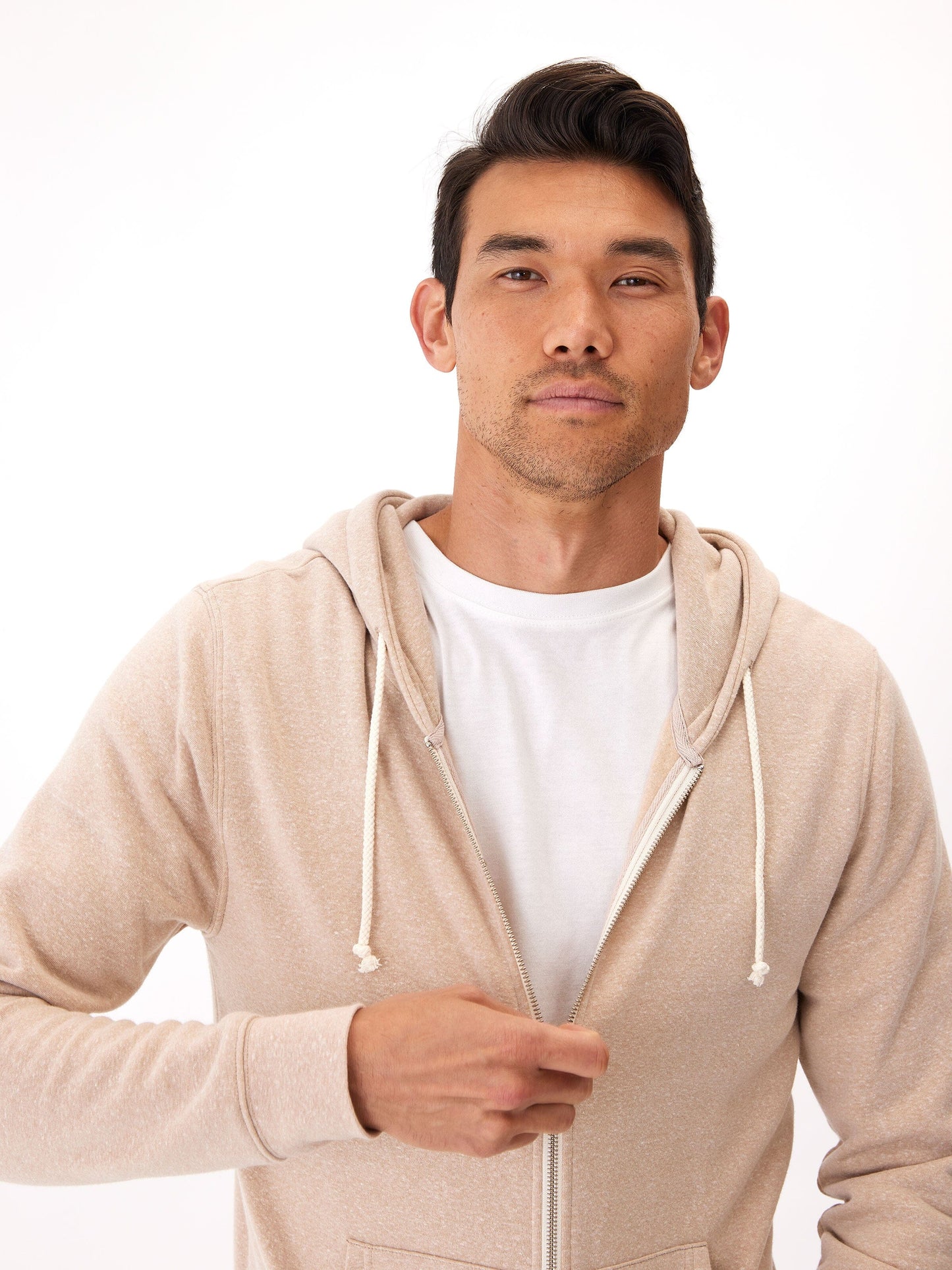 Triblend Zip Fleece Hoodie